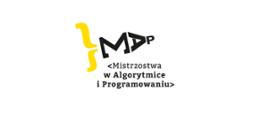 Zółto-czarny logototyp programu Mistrzostwa w Algorytmice i Programowaniu.